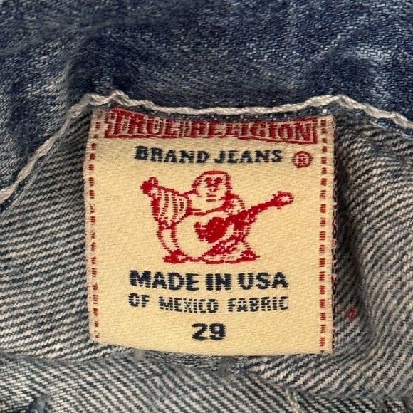 True Religion Y2K Women's Straight Fit Jeans 100% Cotton Blue - Size 29 - Picture 7 of 9